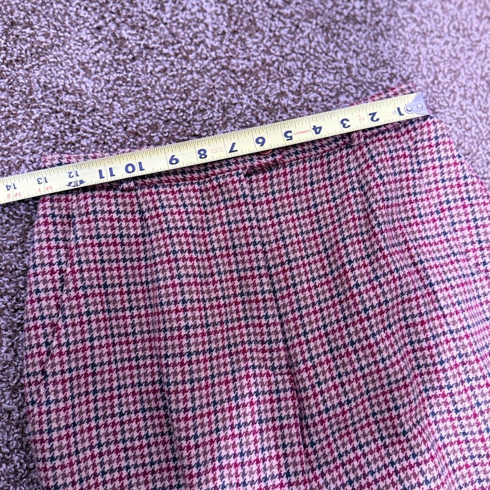 Koret of California 80s/90s Pants, Tartan Wool Mixed Checks, Vintage High Waist - Picture 4 of 9